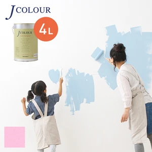 壁紙の上から塗れる人にやさしい水性ペイント J COLOUR（Jカラー） 4L プレシャスピンク BL-2a