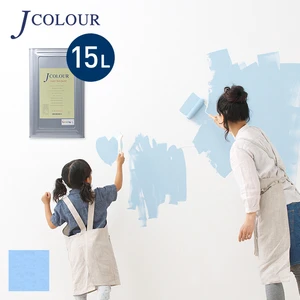 壁紙の上から塗れる人にやさしい水性ペイント J COLOUR（Jカラー） 15L ベイビーブルー BL-2d