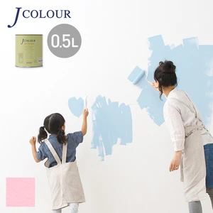壁紙の上から塗れる人にやさしい水性ペイント J COLOUR（Jカラー） 0.5L ピンクぺタル BL-3a