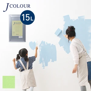 壁紙の上から塗れる人にやさしい水性ペイント J COLOUR（Jカラー） 15L スプリンググリーン BL-3c