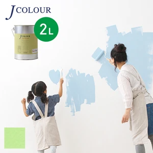 壁紙の上から塗れる人にやさしい水性ペイント J COLOUR（Jカラー） 2L スプリンググリーン BL-3c