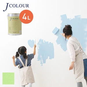 壁紙の上から塗れる人にやさしい水性ペイント J COLOUR（Jカラー） 4L スプリンググリーン BL-3c