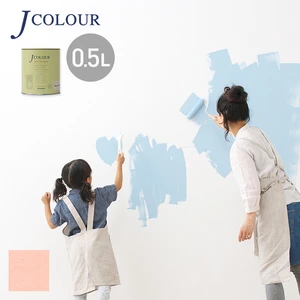 壁紙の上から塗れる人にやさしい水性ペイント J COLOUR（Jカラー） 0.5L フェアリーフラワー BL-4a