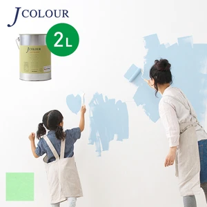 壁紙の上から塗れる人にやさしい水性ペイント J COLOUR（Jカラー） 2L ミントグリーン BL-4c
