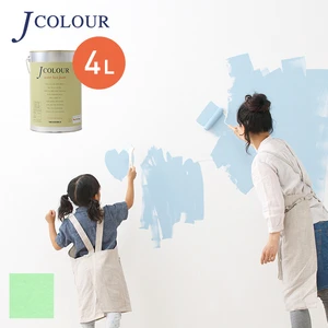 壁紙の上から塗れる人にやさしい水性ペイント J COLOUR（Jカラー） 4L ミントグリーン BL-4c