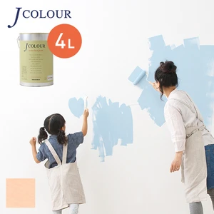 壁紙の上から塗れる人にやさしい水性ペイント J COLOUR（Jカラー） 4L エンジェルピーチ BL-5a