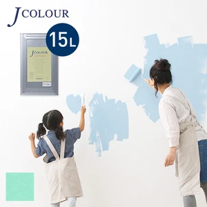 壁紙の上から塗れる人にやさしい水性ペイント J COLOUR（Jカラー） 15L オパールグリーン BL-5c