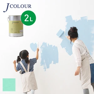 壁紙の上から塗れる人にやさしい水性ペイント J COLOUR（Jカラー） 2L オパールグリーン BL-5c