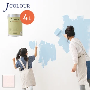 壁紙の上から塗れる人にやさしい水性ペイント J COLOUR（Jカラー） 4L ニュアンスピンク BP-1a