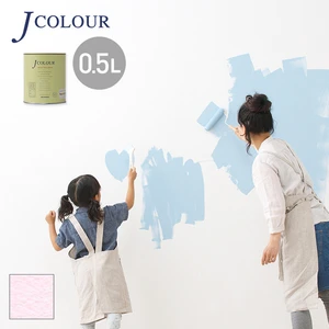 壁紙の上から塗れる人にやさしい水性ペイント J COLOUR（Jカラー） 0.5L メモリーズピンク BP-2a