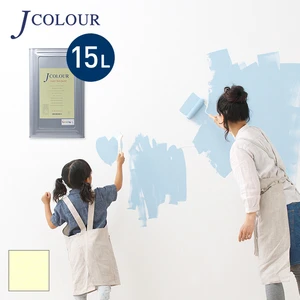 壁紙の上から塗れる人にやさしい水性ペイント J COLOUR（Jカラー） 15L アイボリーイエロー BP-5b