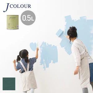 壁紙の上から塗れる人にやさしい水性ペイント J COLOUR（Jカラー） 0.5L 木賊(とくさ) JB-1b