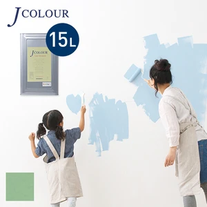 壁紙の上から塗れる人にやさしい水性ペイント J COLOUR（Jカラー） 15L 青磁色(せいじいろ) JB-2c