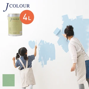 壁紙の上から塗れる人にやさしい水性ペイント J COLOUR（Jカラー） 4L 青磁色(せいじいろ) JB-2c