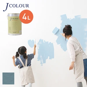 壁紙の上から塗れる人にやさしい水性ペイント J COLOUR（Jカラー） 4L 藍鼠(あいねず) JB-3b