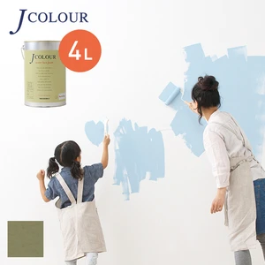 壁紙の上から塗れる人にやさしい水性ペイント J COLOUR（Jカラー） 4L 海松(みる) JB-3d