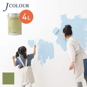 壁紙の上から塗れる人にやさしい水性ペイント J COLOUR（Jカラー） 4L 利休鼠(りきゅうねず) JB-4d
