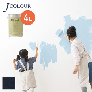 壁紙の上から塗れる人にやさしい水性ペイント J COLOUR（Jカラー） 4L 青鈍(あおにび) JB-5b