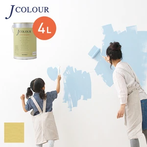 壁紙の上から塗れる人にやさしい水性ペイント J COLOUR（Jカラー） 4L 玉子色(たまごいろ) JY-1a