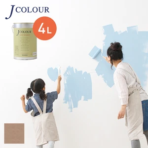 壁紙の上から塗れる人にやさしい水性ペイント J COLOUR（Jカラー） 4L 曙色(あけぼのいろ) JY-1c