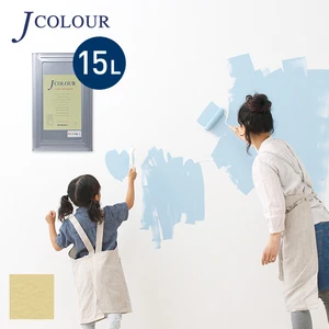 壁紙の上から塗れる人にやさしい水性ペイント J COLOUR（Jカラー） 15L 象牙色(ぞうげいろ) JY-3a