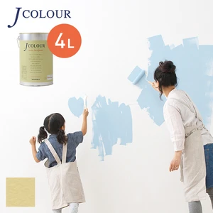 壁紙の上から塗れる人にやさしい水性ペイント J COLOUR（Jカラー） 4L 象牙色(ぞうげいろ) JY-3a