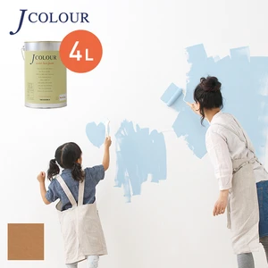 壁紙の上から塗れる人にやさしい水性ペイント J COLOUR（Jカラー） 4L 琥珀色(こはくいろ) JY-3b