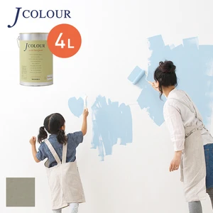 壁紙の上から塗れる人にやさしい水性ペイント J COLOUR（Jカラー） 4L 灰汁色(あくいろ) JY-3d