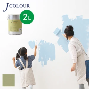 壁紙の上から塗れる人にやさしい水性ペイント J COLOUR（Jカラー） 2L シトロングレイ MD-1c