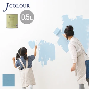 壁紙の上から塗れる人にやさしい水性ペイント J COLOUR（Jカラー） 0.5L スカイミスト MD-1d