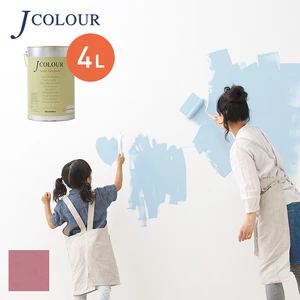 壁紙の上から塗れる人にやさしい水性ペイント J COLOUR（Jカラー） 4L オールドローズ MD-2a