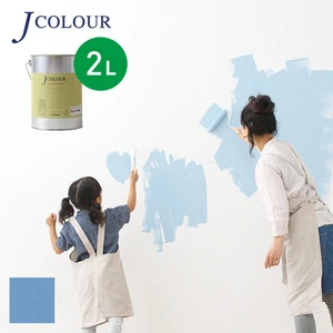 壁紙の上から塗れる人にやさしい水性ペイント J COLOUR（Jカラー） 2L アクアグレイ MD-2d
