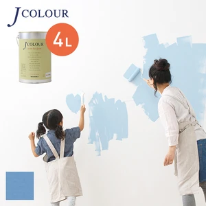 壁紙の上から塗れる人にやさしい水性ペイント J COLOUR（Jカラー） 4L アクアグレイ MD-2d