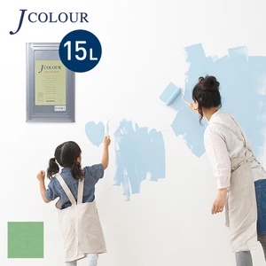 壁紙の上から塗れる人にやさしい水性ペイント J COLOUR（Jカラー） 15L ジャスパーグリーン MD-4c