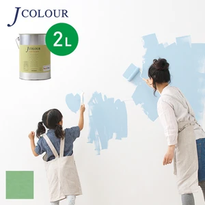 壁紙の上から塗れる人にやさしい水性ペイント J COLOUR（Jカラー） 2L ジャスパーグリーン MD-4c