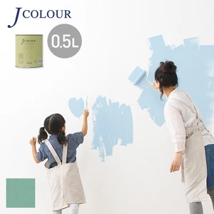 壁紙の上から塗れる人にやさしい水性ペイント J COLOUR（Jカラー） 0.5L シルバーパイン MD-5c