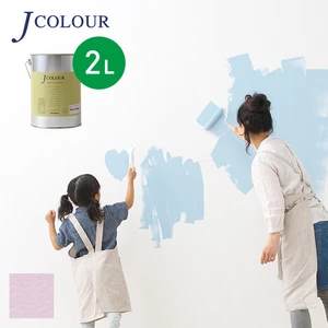 壁紙の上から塗れる人にやさしい水性ペイント J COLOUR（Jカラー） 2L サテンピンク ML-1a