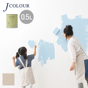 壁紙の上から塗れる人にやさしい水性ペイント J COLOUR（Jカラー） 0.5L ブラッシュベージュ ML-1b