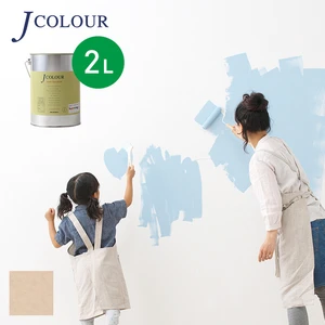 壁紙の上から塗れる人にやさしい水性ペイント J COLOUR（Jカラー） 2L ピーチベージュ ML-2b