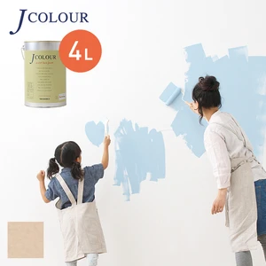 壁紙の上から塗れる人にやさしい水性ペイント J COLOUR（Jカラー） 4L ピーチベージュ ML-2b