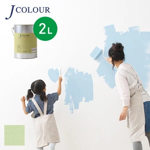 壁紙の上から塗れる人にやさしい水性ペイント J COLOUR（Jカラー） 2L セラドングリーン ML-2c