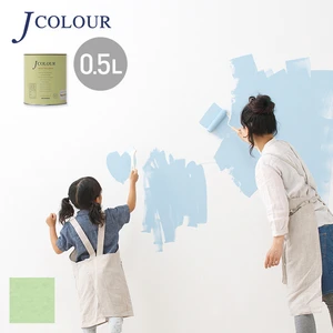 壁紙の上から塗れる人にやさしい水性ペイント J COLOUR（Jカラー） 0.5L ミストグリーン ML-3c