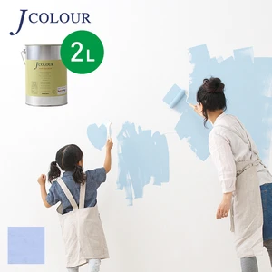 壁紙の上から塗れる人にやさしい水性ペイント J COLOUR（Jカラー） 2L ファウンテンブルー ML-4d
