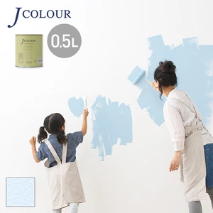 壁紙の上から塗れる人にやさしい水性ペイント J COLOUR（Jカラー） 0.5L スモーキーブルー MP-3d