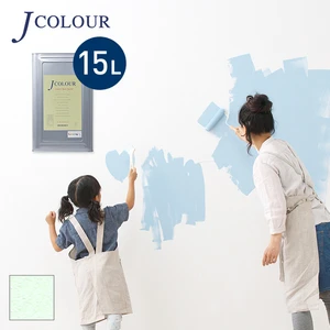 壁紙の上から塗れる人にやさしい水性ペイント J COLOUR（Jカラー） 15L エッグシェルグリーン MP-4c