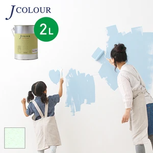 壁紙の上から塗れる人にやさしい水性ペイント J COLOUR（Jカラー） 2L エッグシェルグリーン MP-4c