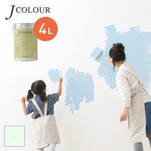 壁紙の上から塗れる人にやさしい水性ペイント J COLOUR（Jカラー） 4L エッグシェルグリーン MP-4c