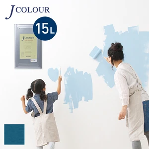 壁紙の上から塗れる人にやさしい水性ペイント J COLOUR（Jカラー） 15L ビーコックブルー Vl-1b