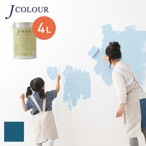 壁紙の上から塗れる人にやさしい水性ペイント J COLOUR（Jカラー） 4L ビーコックブルー Vl-1b
