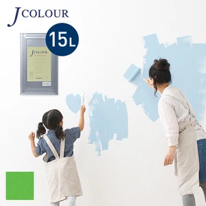壁紙の上から塗れる人にやさしい水性ペイント J COLOUR（Jカラー） 15L パティナグリーン Vl-1c